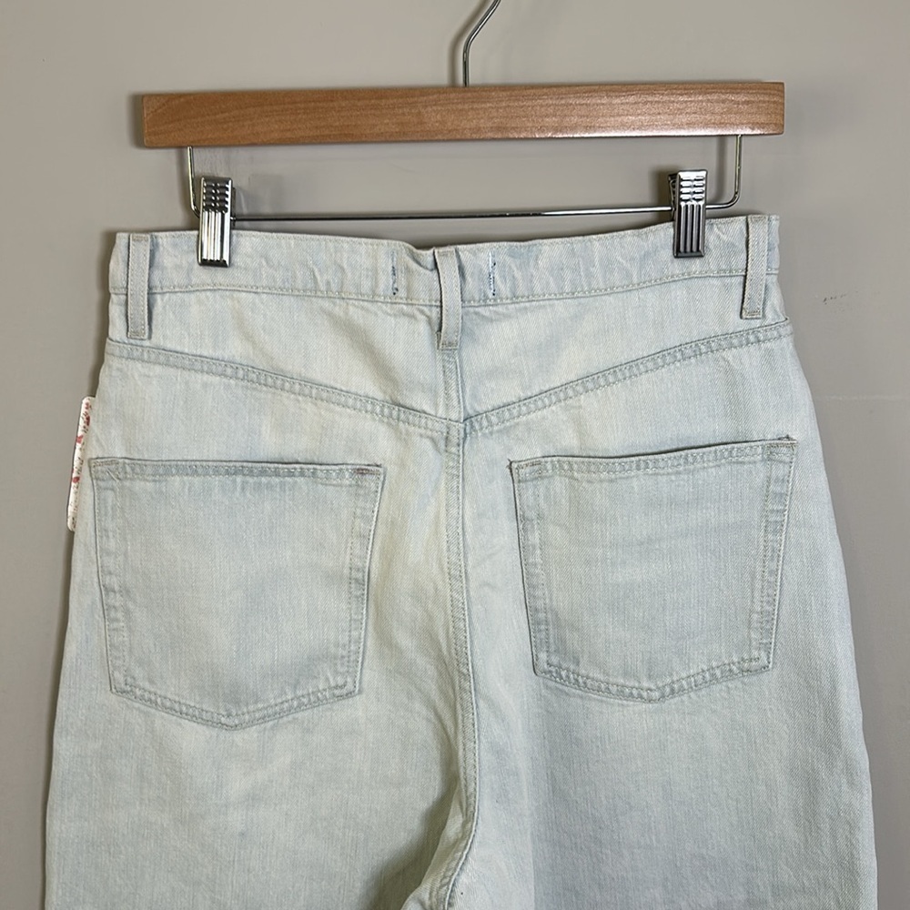 Free People Frank Dad Jean Sunday Blue Straight Leg Jeans Tapered Sz 29 NEW - Picture 7 of 10